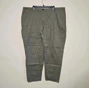 J. Jill Live In Chino Pants Women's Plus Size 26 Olive Green Elastic Waist